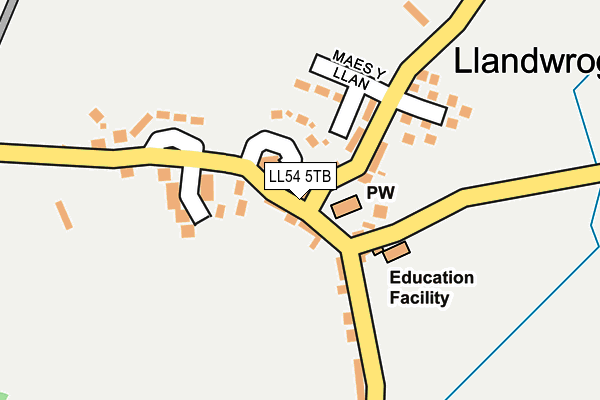 LL54 5TB map - OS OpenMap – Local (Ordnance Survey)