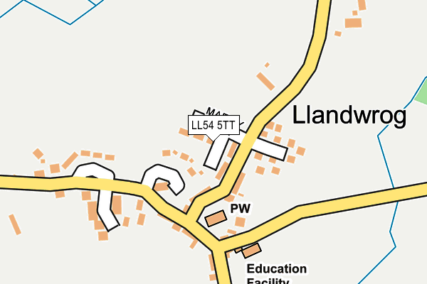 LL54 5TT map - OS OpenMap – Local (Ordnance Survey)