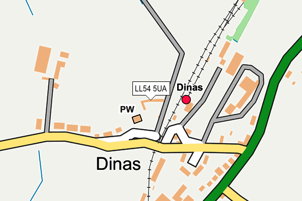 LL54 5UA map - OS OpenMap – Local (Ordnance Survey)
