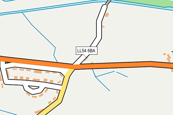 LL54 6BA map - OS OpenMap – Local (Ordnance Survey)