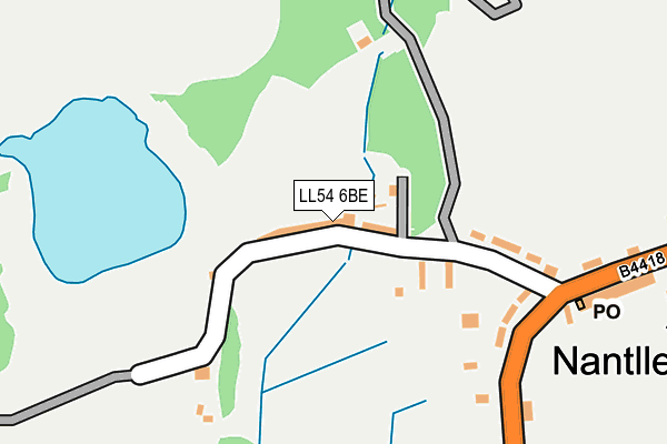 LL54 6BE map - OS OpenMap – Local (Ordnance Survey)
