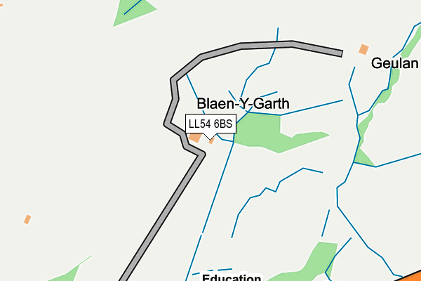 LL54 6BS map - OS OpenMap – Local (Ordnance Survey)