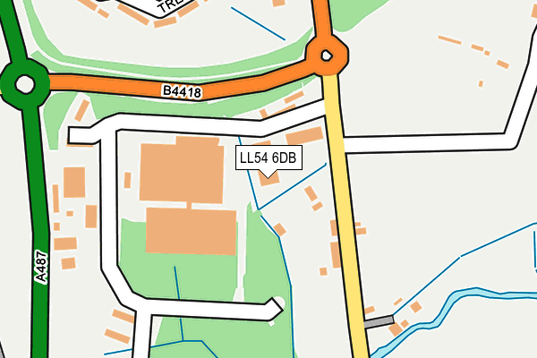 LL54 6DB map - OS OpenMap – Local (Ordnance Survey)