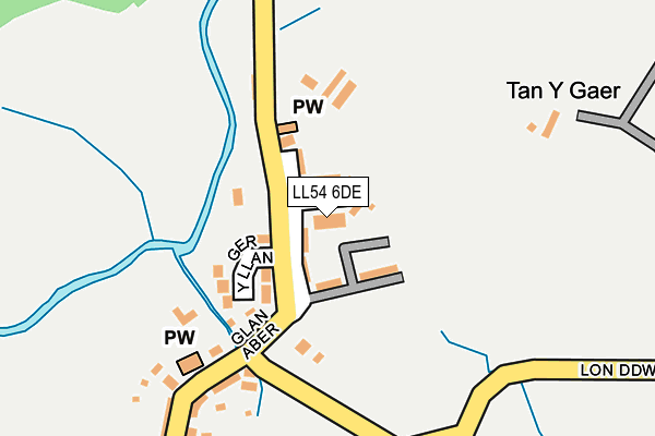 LL54 6DE map - OS OpenMap – Local (Ordnance Survey)