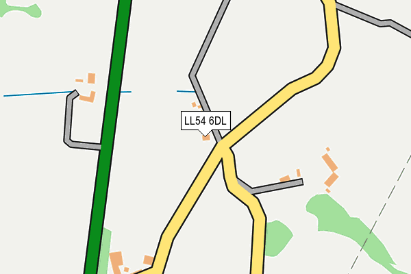 LL54 6DL map - OS OpenMap – Local (Ordnance Survey)