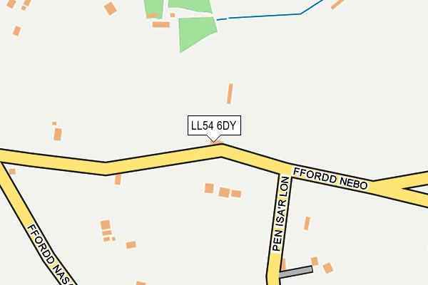 LL54 6DY map - OS OpenMap – Local (Ordnance Survey)