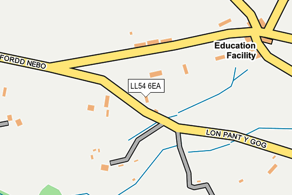 LL54 6EA map - OS OpenMap – Local (Ordnance Survey)