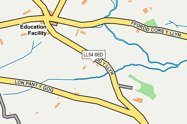 LL54 6ED map - OS OpenMap – Local (Ordnance Survey)