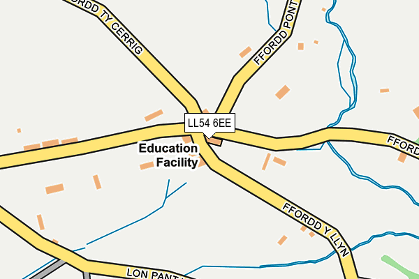 LL54 6EE map - OS OpenMap – Local (Ordnance Survey)