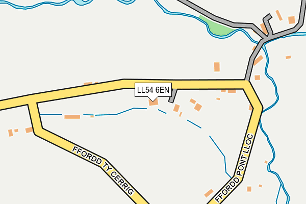 LL54 6EN map - OS OpenMap – Local (Ordnance Survey)