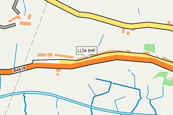 LL54 6HF map - OS OpenMap – Local (Ordnance Survey)
