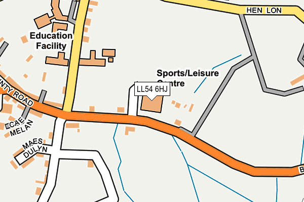 LL54 6HJ map - OS OpenMap – Local (Ordnance Survey)