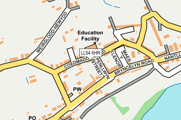 LL54 6HR map - OS OpenMap – Local (Ordnance Survey)