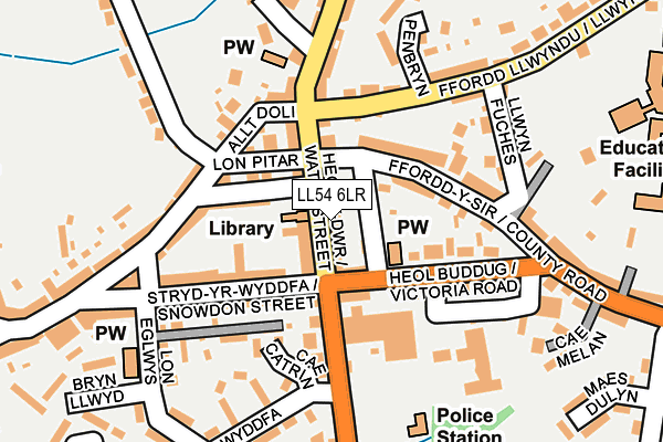LL54 6LR map - OS OpenMap – Local (Ordnance Survey)