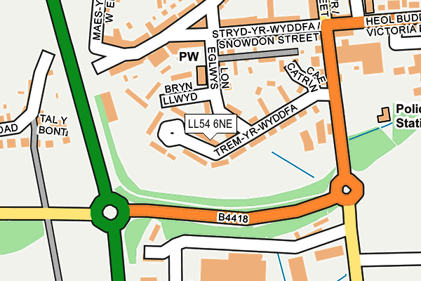 LL54 6NE map - OS OpenMap – Local (Ordnance Survey)