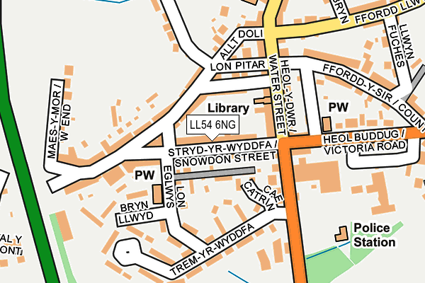 LL54 6NG map - OS OpenMap – Local (Ordnance Survey)