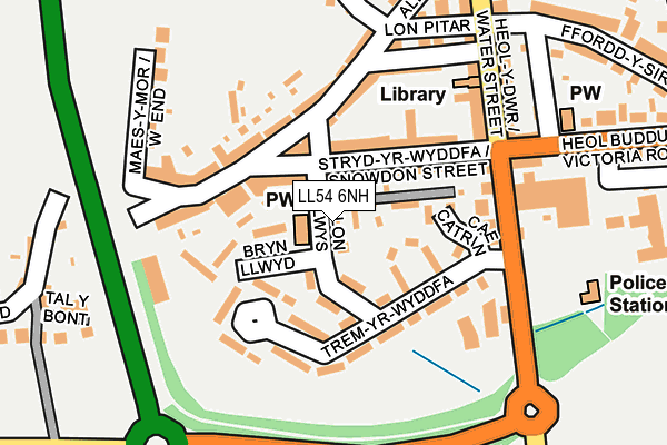 LL54 6NH map - OS OpenMap – Local (Ordnance Survey)