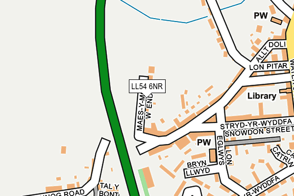 LL54 6NR map - OS OpenMap – Local (Ordnance Survey)