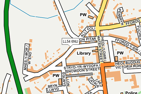 LL54 6NU map - OS OpenMap – Local (Ordnance Survey)