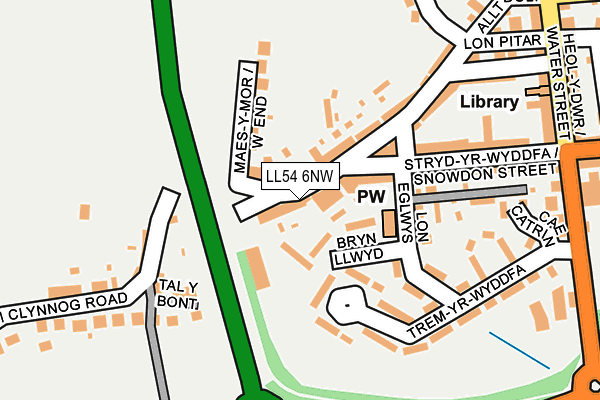 LL54 6NW map - OS OpenMap – Local (Ordnance Survey)