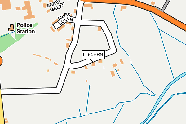 LL54 6RN map - OS OpenMap – Local (Ordnance Survey)