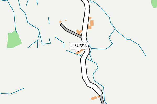 LL54 6SB map - OS OpenMap – Local (Ordnance Survey)