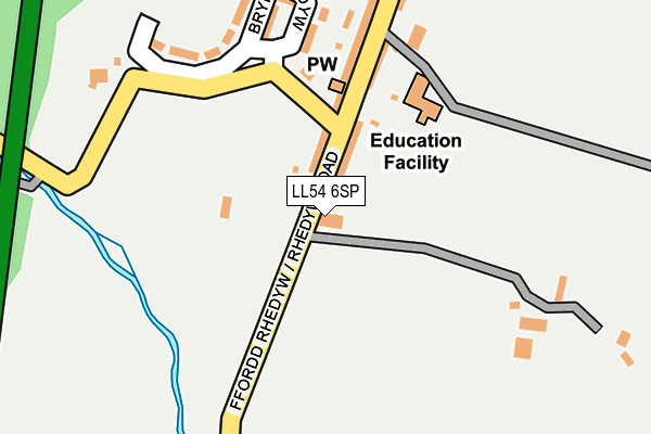 LL54 6SP map - OS OpenMap – Local (Ordnance Survey)