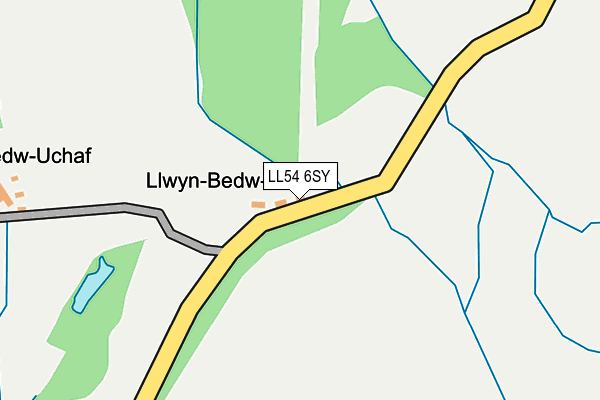 LL54 6SY map - OS OpenMap – Local (Ordnance Survey)