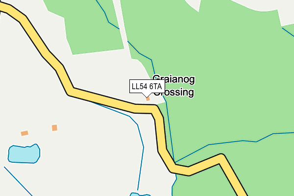 LL54 6TA map - OS OpenMap – Local (Ordnance Survey)