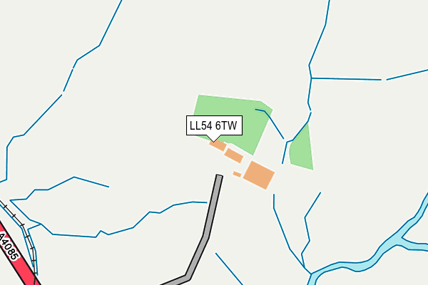 LL54 6TW map - OS OpenMap – Local (Ordnance Survey)
