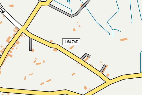 LL54 7AD map - OS OpenMap – Local (Ordnance Survey)