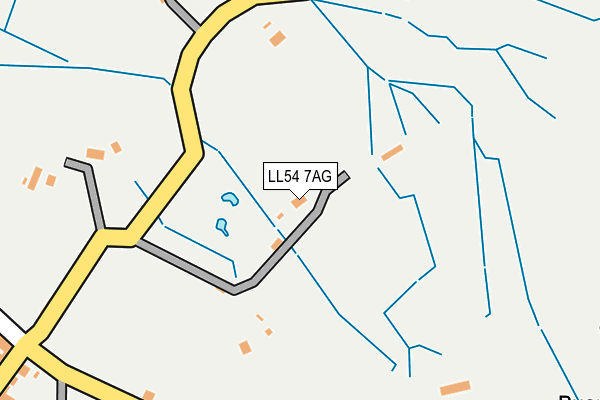 LL54 7AG map - OS OpenMap – Local (Ordnance Survey)