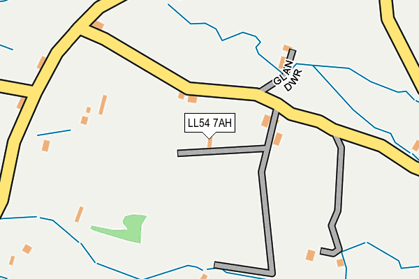 LL54 7AH map - OS OpenMap – Local (Ordnance Survey)