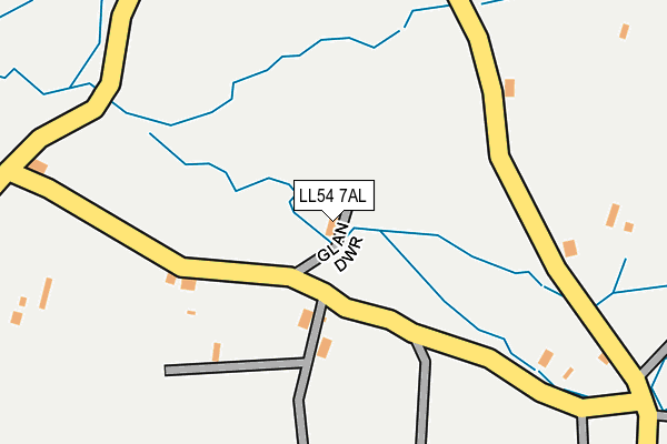 LL54 7AL map - OS OpenMap – Local (Ordnance Survey)