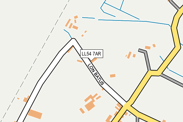 LL54 7AR map - OS OpenMap – Local (Ordnance Survey)
