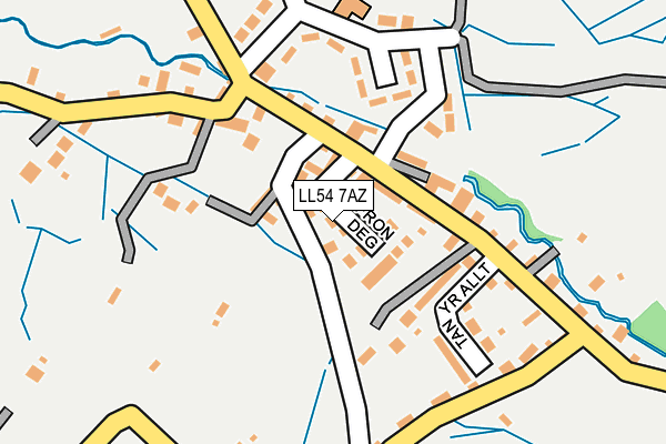 LL54 7AZ map - OS OpenMap – Local (Ordnance Survey)