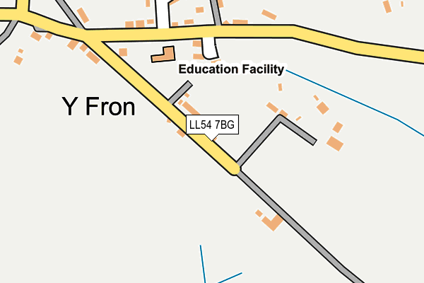 LL54 7BG map - OS OpenMap – Local (Ordnance Survey)
