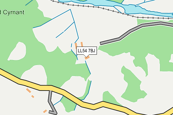 LL54 7BJ map - OS OpenMap – Local (Ordnance Survey)