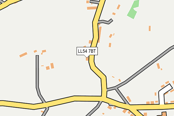 LL54 7BT map - OS OpenMap – Local (Ordnance Survey)