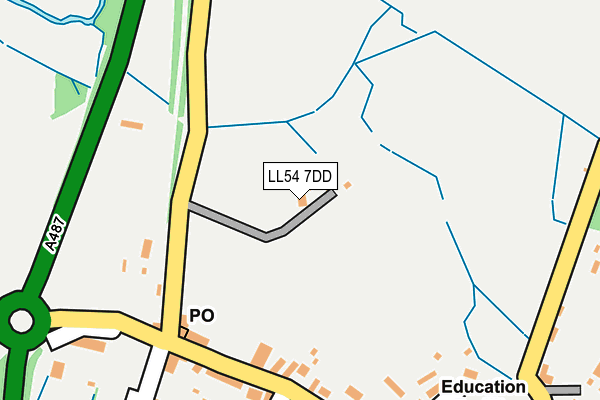 LL54 7DD map - OS OpenMap – Local (Ordnance Survey)