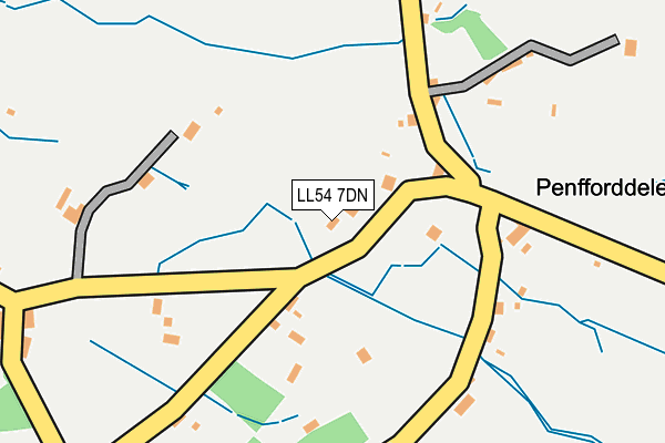 LL54 7DN map - OS OpenMap – Local (Ordnance Survey)