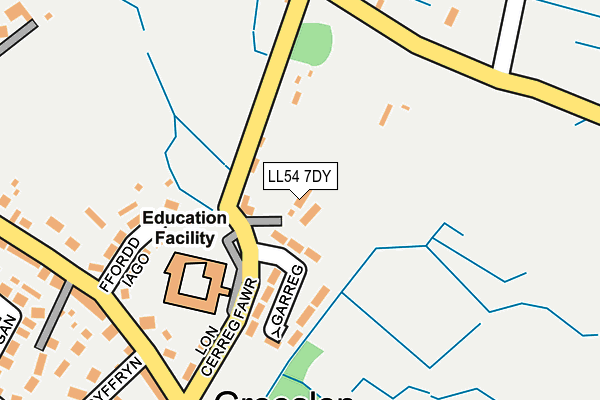 LL54 7DY map - OS OpenMap – Local (Ordnance Survey)