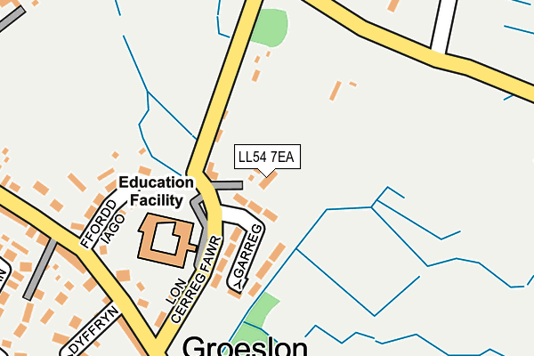 LL54 7EA map - OS OpenMap – Local (Ordnance Survey)