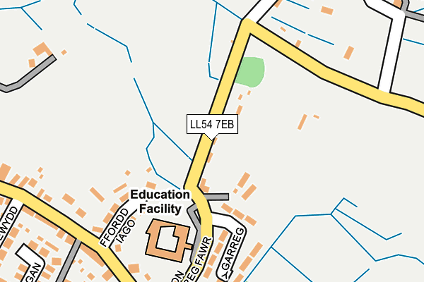 LL54 7EB map - OS OpenMap – Local (Ordnance Survey)