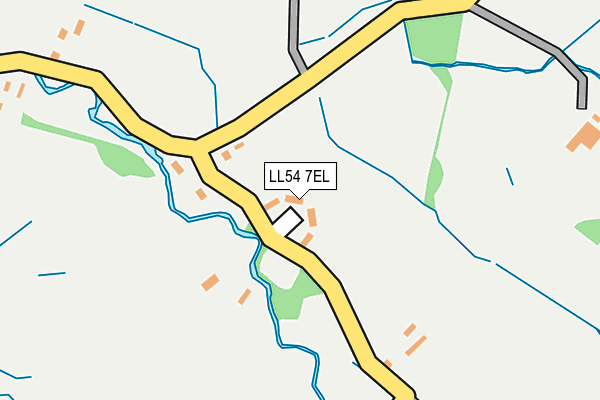 LL54 7EL map - OS OpenMap – Local (Ordnance Survey)