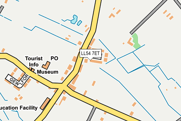 LL54 7ET map - OS OpenMap – Local (Ordnance Survey)