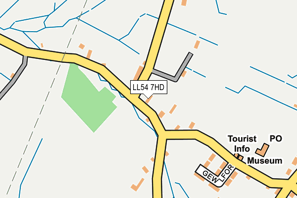 LL54 7HD map - OS OpenMap – Local (Ordnance Survey)