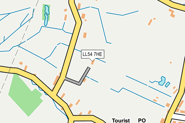 LL54 7HE map - OS OpenMap – Local (Ordnance Survey)