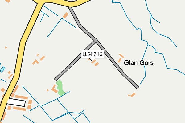 LL54 7HG map - OS OpenMap – Local (Ordnance Survey)