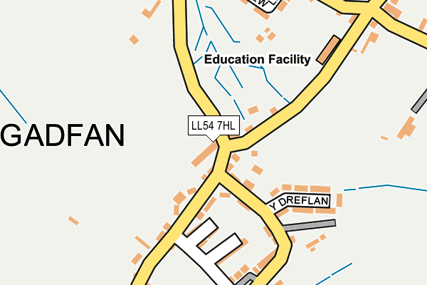 LL54 7HL map - OS OpenMap – Local (Ordnance Survey)